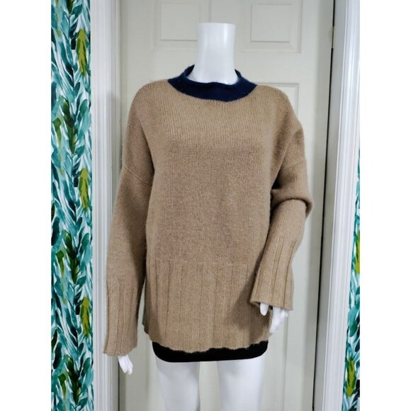Clouds Cashmere Dolman Sleeve Knit Pullover Sweater Beige Women's Size Large - Picture 3 of 14